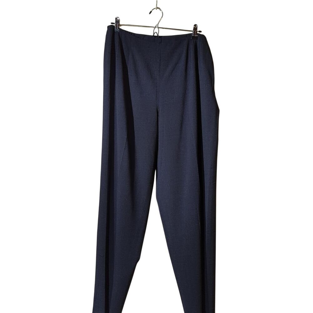Talbot's Vtg Blue Gray Elastic Back Side Zip Stretch Wool Lined Pant Plus Sz 12W